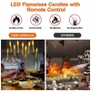 12-36pcs bougies LED flottantes télécommande bougie conique sans flamme décor de Noël fête anniversaire mariage fournitures de Noël 240129