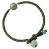 Charm armband retro nisch vän enkel gåva välsignelse hand rep armband imitation jade kvinnor koreansk stil