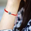 Charm-Armbänder, 2/24 Stück, 7 Knoten, handgefertigt, geflochten, blau, böser Blick, rotes Armband, Damen und Herren, Schnur, verstellbar, Freundschaftspaar-Schmuck