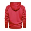 Mens Hoodie Solid Color Fleece Hip Hop Long Sleeve Pullover Spring Autumn Streetwear Outwear Male Sweatshirt 240126