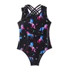 Stage Wear Kids Girls Ballet Dance Bodysuit Various Print Leotard Jumpsuit Roller Skating Ice Modern Dancewear