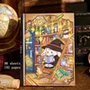 Harry Rabbit 's School of Witchcraft and Wizardry 노트북 귀여운 화려한 일러스트레이션 하드 커버 일기 주간 플래너 메모장 240119