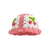 Berets Japanese Vintage Hollow Flowers Handmade Knitted Pot Hat Women's Autumn And Winter Sweet All Wool Show Face Small