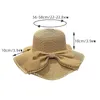 Sombreros de ala ancha Sombreros de cubo Sombreros de ala ancha Primavera y verano Sombrero de paja para el sol para mujer Sombreado Big Bamboo Bowknot Moda para mujer Pescador al aire libre 2024