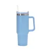 Bouteilles d'eau 1200 ml 40 oz tasse d'isolation de café de paille avec poignée bouteille en acier inoxydable de voiture portable tasse thermique de voyage de grande capacité