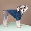 Odzież dla psów oimg modne małe psy koszule dżinsowe wiosenne ubranie szczeniaka śliczne kreskówkowe ubrania dla zwierząt domowych kot tshirts przystojne stroje