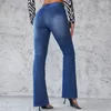 Jeans pour femmes Bootcut classique pour femmes printemps tempérament simple pantalon ajusté surdimensionné vintage évasé vêtements féminins