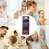 Badtillbehör Set Tooth Brush Pack 5 PCS Personlig vård Ultra Soft Teeth Flera färger Bambu kol för familj