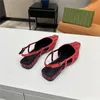 NUOVO ARRIVO SANDINI A GENIE SANDALI DI ALTA QUALITÀ DIGNI DI LUGO DI LUSSO Pompe da donna Domande da donna Scarpe da festa piatta Scarpe Slingback Brand Fibbia in metallo Punta puntata