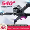 Drönare 2023 Ny 8K HD Camera Mini Drone 4K Professional Hinder Undvikande WiFi FPV Foldbar RC Quadcopter Remote Control Dron Gift Toy YQ240213