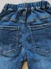 5003 Dżinsowe spodnie dżinsowe sprężyste sprężyste sprężyny i jesień dziecięce spodnie 240118