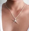 Pendants DOTEFFIL 925 Sterling Silver Fashion Star Fish Pendant Necklace 18 Inches Snake Chain For Women Jewelry Christmas Gift