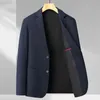 Вафельный костюм, мужская корейская версия, тонкая весенне-осенняя деловая куртка с одним западным трендом, расширенная маленькая куртка M4XL 240201