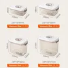 Food Vacuum Storage Box with Free Pump Kitchen Sealer Container Transparent Organization Sealed Tank Cans Lunch Gift 240125