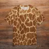 Męskie koszule żyrafa do druku skóry T-shirt Animal Art moder