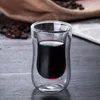 Verres à vin 80ml, tasse en verre Transparent avec poignée, Double paroi, lait, thé, jus, café, tasses résistantes à la chaleur, verres à boissons, 1 pièce