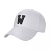 Ball Caps Alfabet Zwart W Sport Letter Baseball Cap Bobble Hat Wild Heren Dames