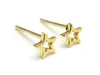Orecchini a lobo 10 pezzi Stella minuscolo orecchino Post Accessori Borchie Forniture di gioielli placcati in oro reale - GS017