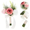 Bouquet retrò di fiori decorativi artificiali per tavolo da pranzo nuziale Bouquet di seta da sposa finta damigella d'onore