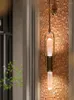 벽 램프 창조적 인 아르 데코 램프 클리어 유리 금속 G9 전구 홈 조명 스콘을위한 팔러 침실 통로 계단 드롭