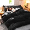 Winter Thick Solid Color Velvet Duvet Cover Warmth Bedding Set Double Soft Quilt Cover Twin Queen King Comforter Cover 220*240 240127