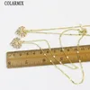Collier pendentif en forme de cœur pour femmes, 10 pièces, bijoux en cristal plaqué or, chaîne, cadeau de fête, 52813 240127