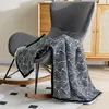 Blankets High Quality Light Luxury Sofa Knitted Blanket Soft Office Nap Bed Covers Retro Living Room Decoration Leaves For Beds