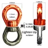 Lighten Up Fitness Climb 30kn Carabin Universal Ring Gimbal Ring Rotary Connector 회전 해먹 스윙 스피너 로프 스위블 240123