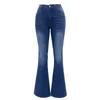 Jeans pour femmes Bootcut classique pour femmes printemps tempérament simple pantalon ajusté surdimensionné vintage évasé vêtements féminins