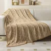 Blankets High Quality Light Luxury Sofa Knitted Blanket Soft Office Nap Bed Covers Retro Living Room Decoration Leaves For Beds