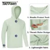 TACVASEN Protection solaire T-shirts hommes à manches longues à capuche décontracté UVProof T-shirts respirant léger séchage rapide T-shirts mâle 240124