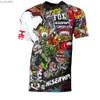 Ra9z T-shirts pour hommes Maillots de descente pour hommes Bat Fox VTT Maillot VTT Offroad Dh Moto Motocross Vêtements de sport