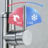 Kökskranar Sänkor Rostfritt stål Materialslang Dra ner 360 Rotation Mixer Vatten kallt och enstaka handtag