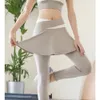 Tennis Skorts Nude High Stretch Colour Blocking Golf Yoga Skirt Pants Waisted Quick Dry Sports Leggings Fitness 240202