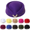 Beretowy beret hat kobiety stewardess air Hostesses imprezowy hats kostium cosplay