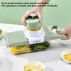 Keuken 6 in 1 roestvrij staal multifunctionele veilige handmatige groentesnijder Cutter Aardappelversnipperaars Knoflook Wortelrasp Chopper 240131