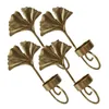 Candle Holders 4 Pcs Holder Leaf Wall Hanging Candlestick Props Iron Decorative