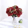 Fiori decorativi simulato bouquet di piante decorazione della casa di nozze bustine di tè rose soggiorno decorazioni di fiori artificiali