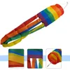 Trädgårdsdekorationer Rainbow Windsock Wind Pipe Flagg Hängande flaggor Utomhus Banner Bröllopsdekor Birthday Party Supplies