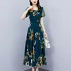 Party Dresses 2024 Floral Chiffon Casual Boho Beach Holiday Sundress Women Elegant BodyCon Long Dress Summer Vintage Prom Evening