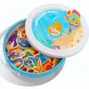 Wooden Magnetic Fishing Toys for Baby Cartoon Marine Life Cognition Fish Games Education ParentChild Interactive 240202