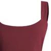 Women's Tanks Slim Female Low Cut Square Neck Tank Top Line Apparel Women Tops Athletic Cropped Layering Flowers Perfect Smooth