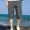Мужские брюки 2024, летние шорты, одежда, однотонный тренд, ледяной шелк, свободные, с большим карманом на молнии, повседневная спортивная мода, простой