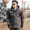 Hunting Jackets Tactical Men's Storm Jacket Mid-length Outdoor Spring And Autumn Windproof Warm Camouflage Combat Uniform Trench Coat