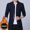 vestito autunno e inverno business casual moda velluto piccola gioventù Zhongshan qualità colletto alla coreana giacca da uomo 240124