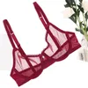 Sutiãs Mulheres Sutiã Lace Brassiere Unpadded Transparente Sexy Lingerie Plus Size Malha Feminina Roupa Interior BH Tops A B C D DD E Cup