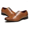 Chaussures habillées de haute qualité hommes en cuir mode mariage confortable formel livraison directe 663