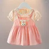 Robes de fille 1-4Y été enfant en bas âge robe dessin animé lapin anniversaire princesse Costume bébé vêtements enfants décontracté infantile Oufit A1089