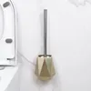 Silikonowy szczotka na głowę toaletową Nordic Nordic Wallmounmed lub podłogę Uchwyt do czyszczenia akcesoria łazienkowy 240118