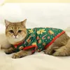 Vestuário de cachorro dos desenhos animados Pet Colete Camisas de Natal para Cães Gatos Elk Gingerbread Man Xmas Coletes Impressos Roupas Filhote de Cachorro Gatinho Trajes de Férias